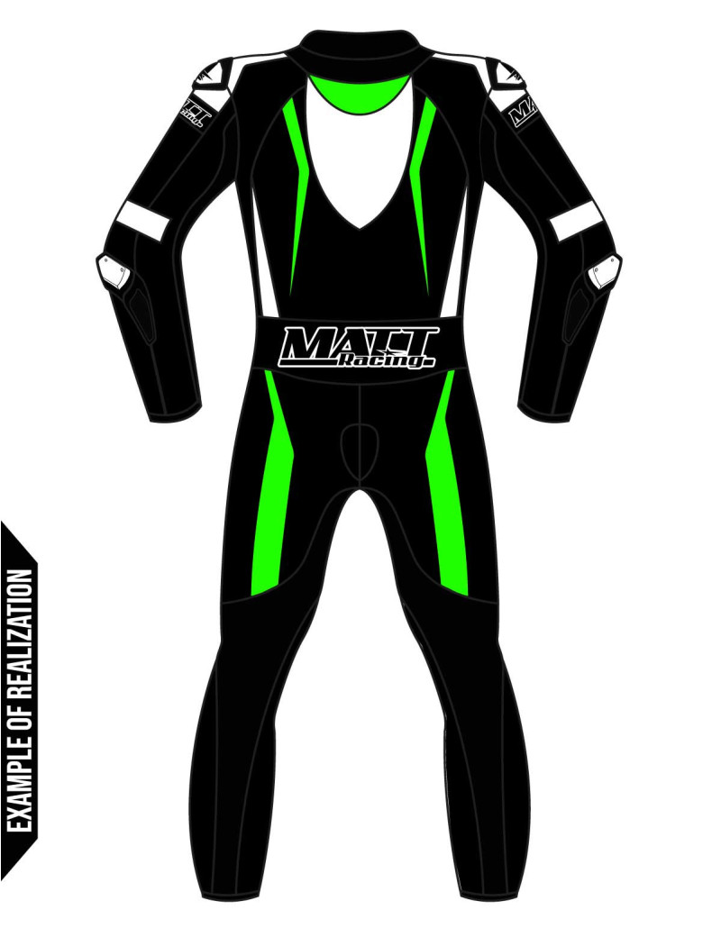 Customizable, made-to-measure leather motorcycle suit, airbag-ready for In&Motion and TechAir, with integrated Helite airbag