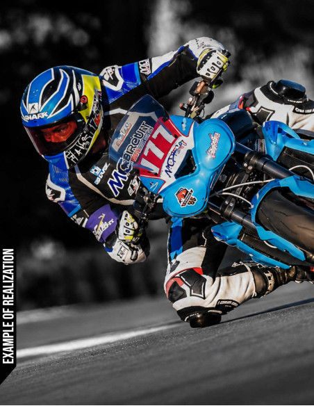 Customizable, made-to-measure leather motorcycle suit, airbag-ready for In&Motion and TechAir, with integrated Helite airbag