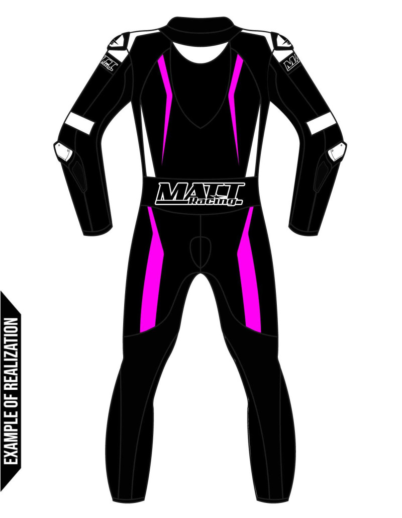 Customizable, made-to-measure leather motorcycle suit, airbag-ready for In&Motion and TechAir, with integrated Helite airbag