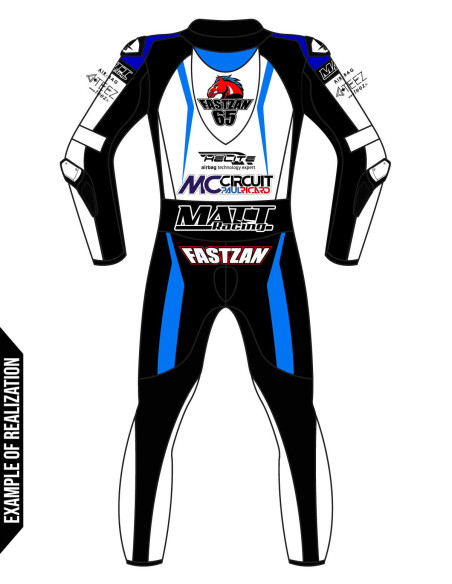 Customizable, made-to-measure leather motorcycle suit, airbag-ready for In&Motion and TechAir, with integrated Helite airbag