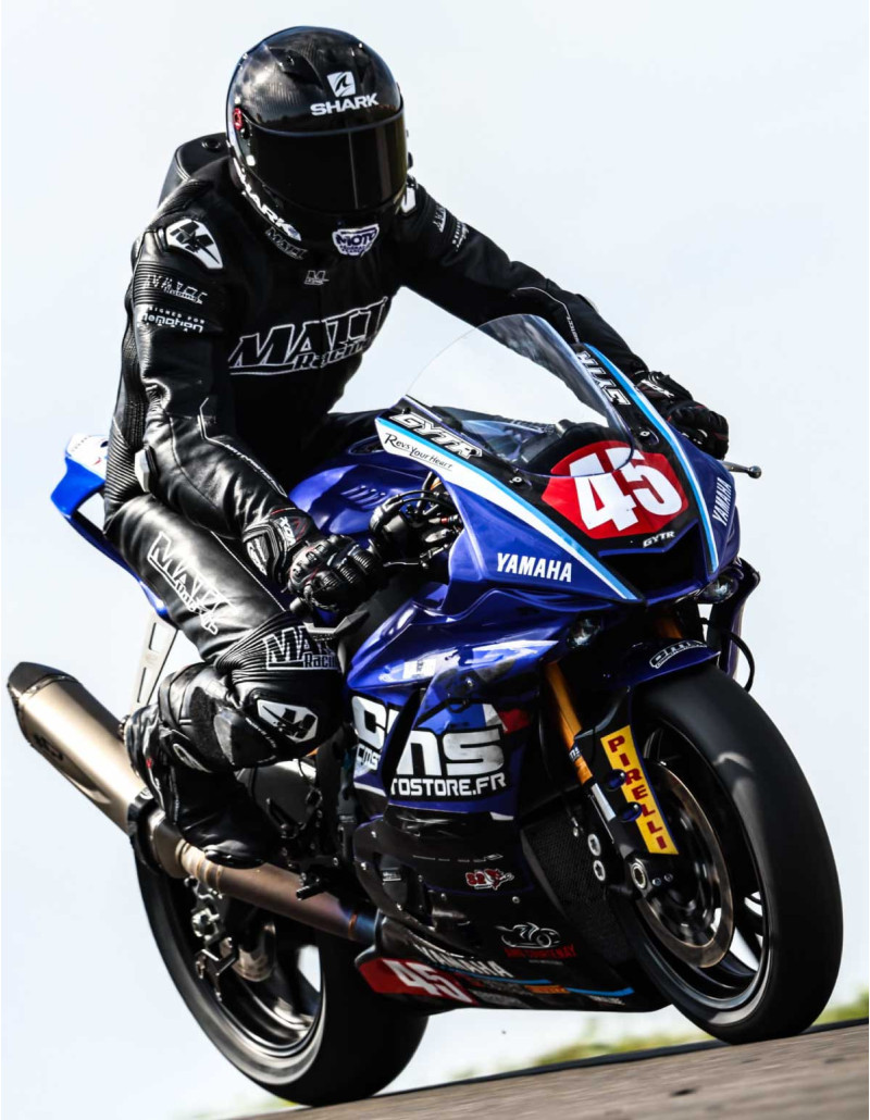 Combinaison moto cuir noir pour route et piste, normé CE AAA, compatible airbags in&motion, Alpinestars TechAir, Helite