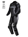 Combinaison moto cuir noir pour route et piste, normé CE AAA, compatible airbags in&motion, Alpinestars TechAir, Helite