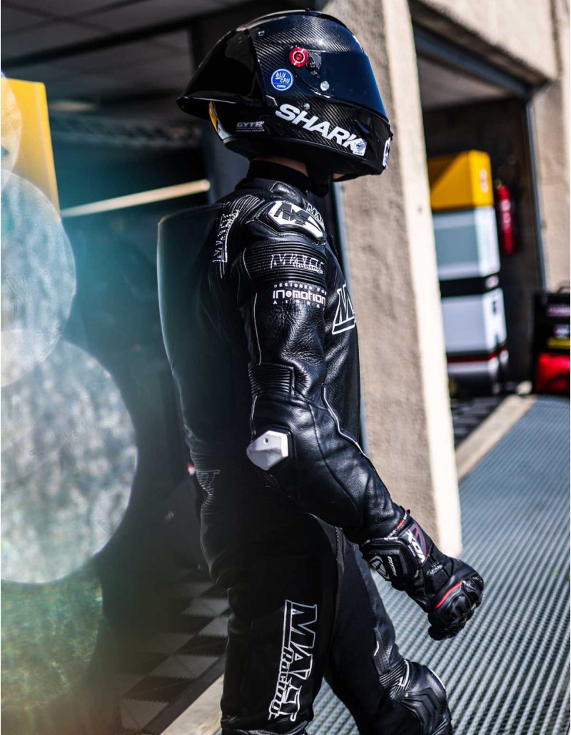 Leather motorcycle suit for road and track, standard size, quality, low price, cheap, airbag compatible
