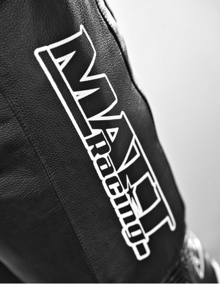Combinaison moto cuir noir pour route et piste 2 pieces, normé CE AAA, compatible airbags in&motion, Alpinestars TechAir