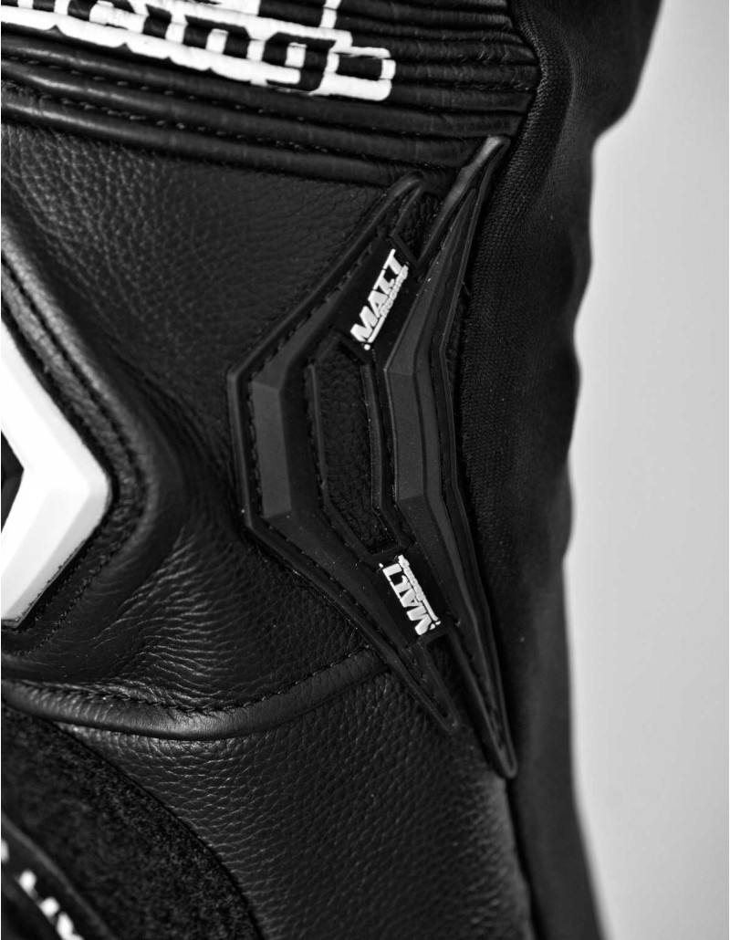 Combinaison de moto en cuir noire en 2 pièces, pour route et piste, certifiée CE AAA, compatible airbags in&motion et TechAir