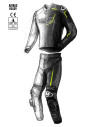 Combinaison moto 2 pièces personnalisé en cuir de vache ou en cuir de kangourou, personnalisable, compatible airbag in&motion