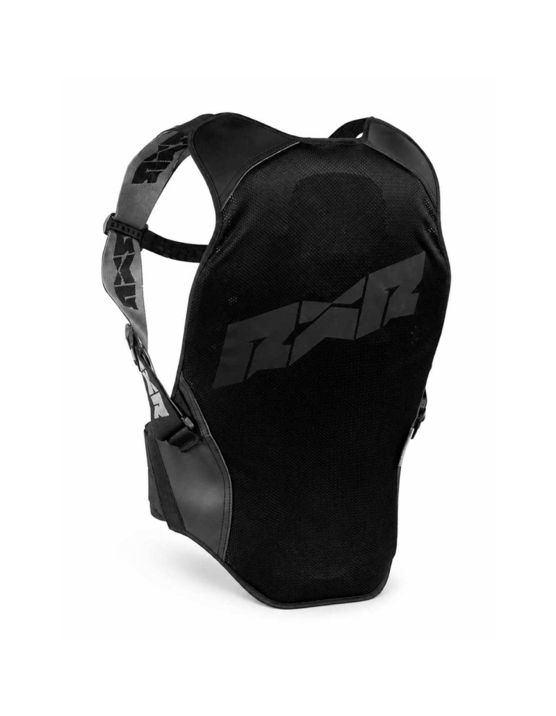 Motorcycle back protector with straps, FFM FIM-approved, Airback, better than D3O