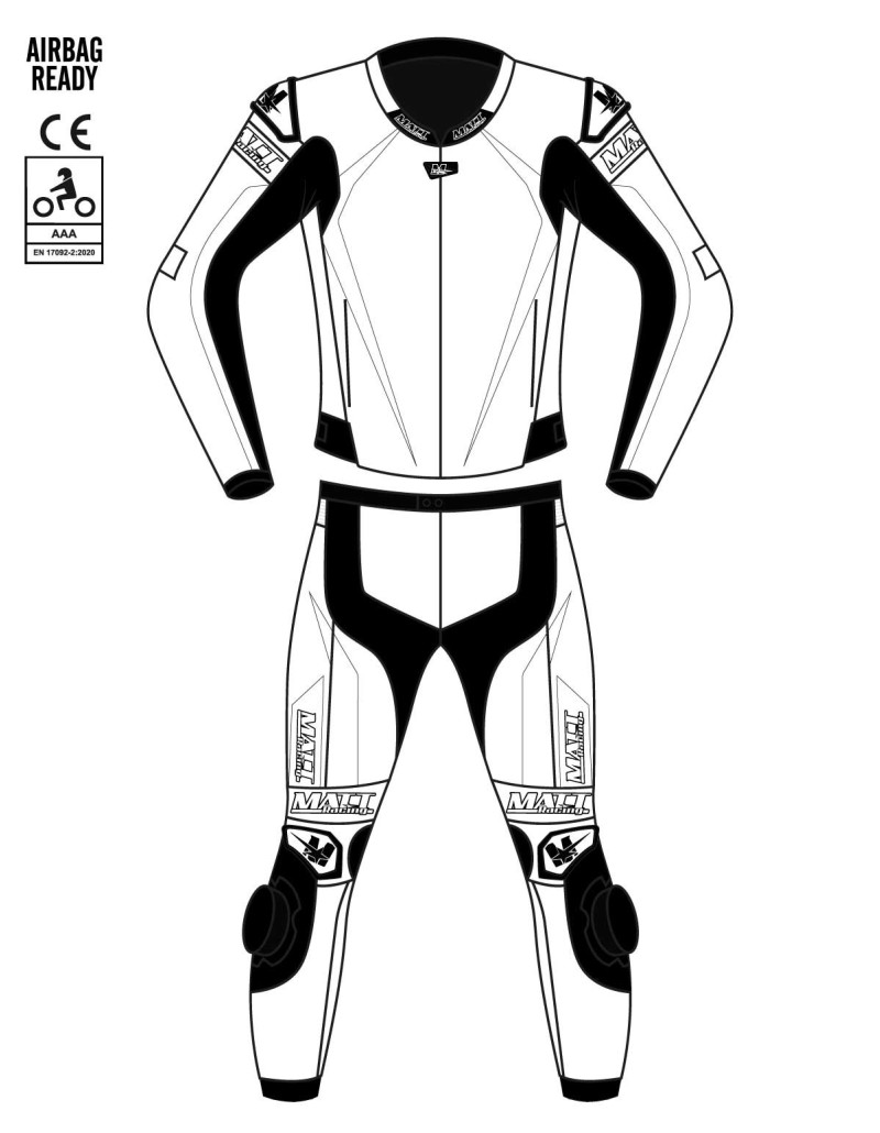 Combinaison cuir moto 2 pièces personnalisable "MXRD"