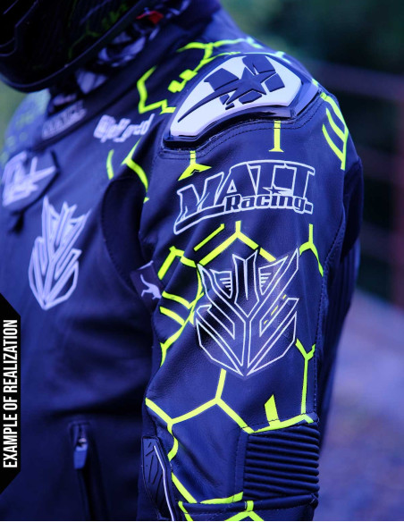 Motorcycle suit in cowhide or kangaroo leather, customizable, airbag compatible in&motion