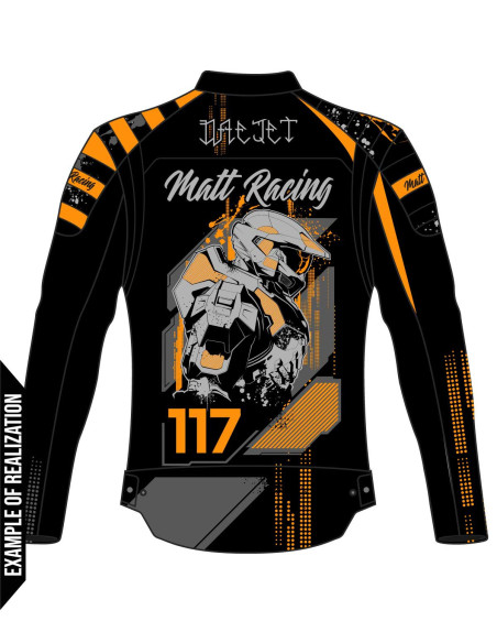 design 117 sur blouson moto personnalisable en cuir vintage