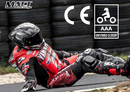 MATT RACING MOTO : Première marque normée CE AAA sur des combinaisons moto personnalisables !